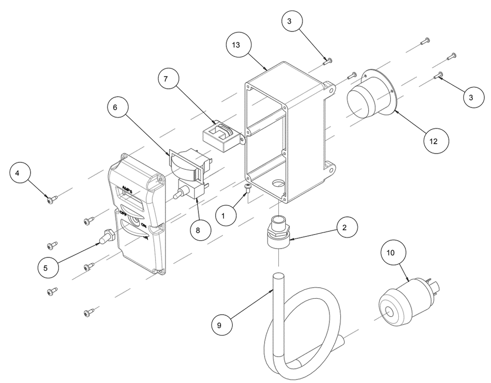Section 14 Diagram and Parts List for 158425  MK Diamond Drill